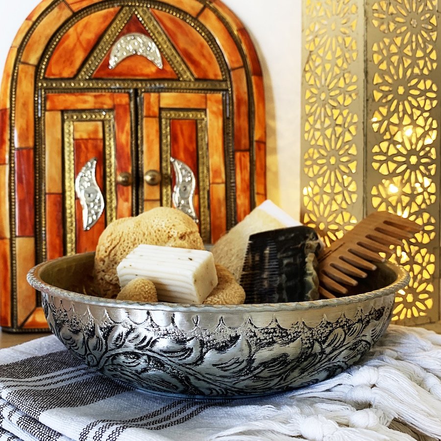 Bohomist Henna Bakır Hamam Tası